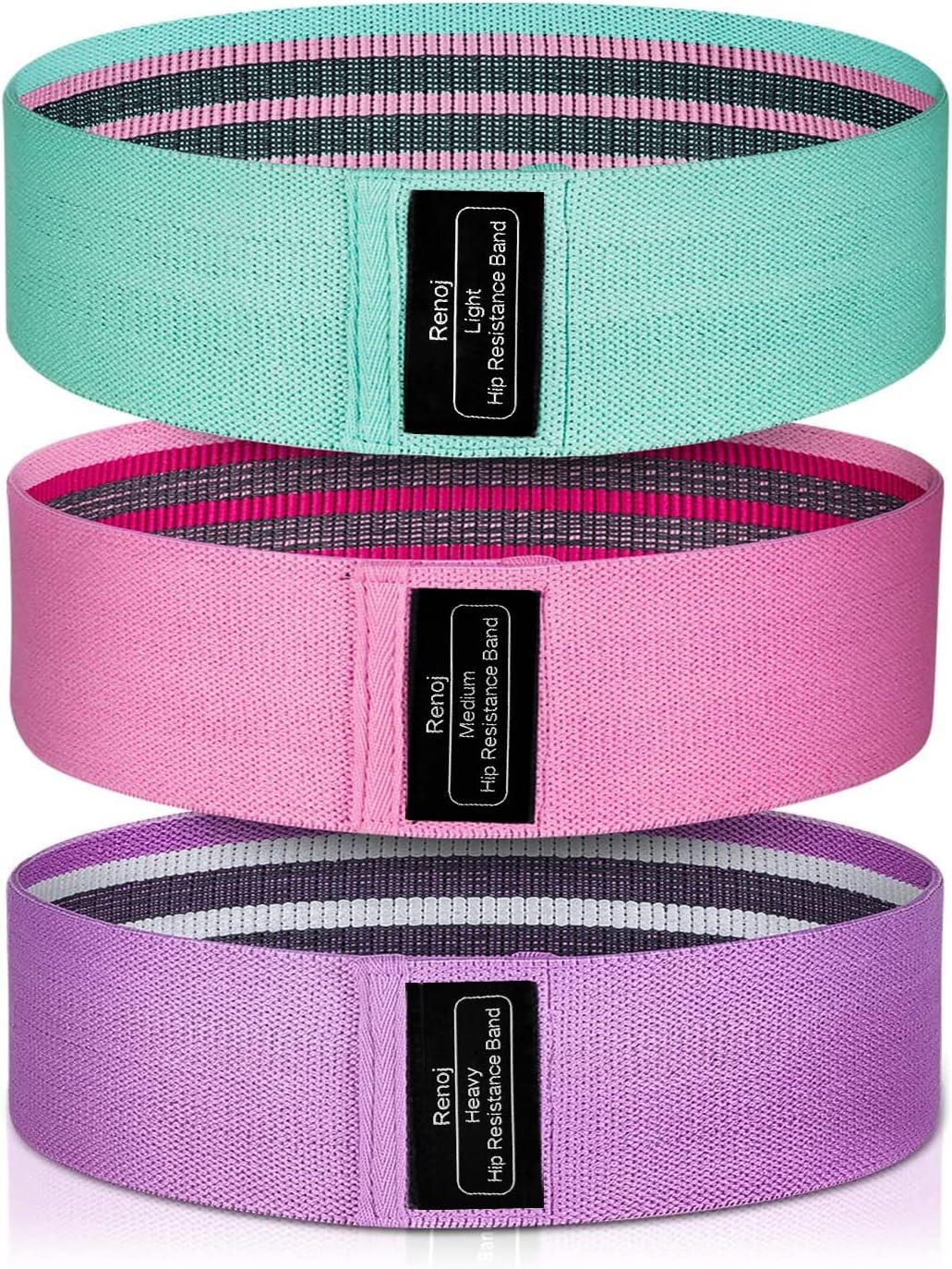 Skiennix Resistance Bands Set - 8-Piece Workout Bundle with 5 Latex & 3 Fabric Booty Bands, 2 Portable Bags