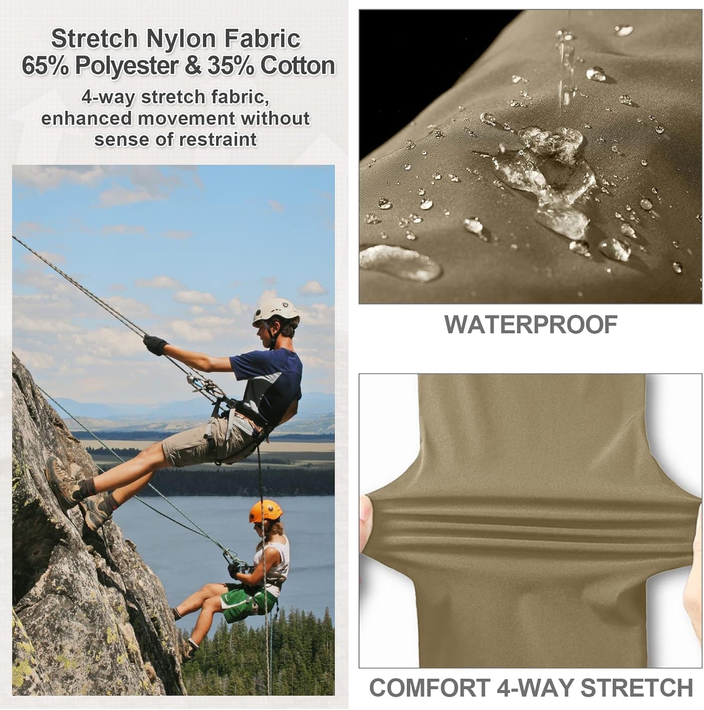 Skiennix Hiking Shorts - Lightweight Quick-Dry Cargo Shorts for Outdoor Travel | Men's Casual Fit