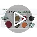Foxtune Orange 360-Degree Swivel Bucket Seat Cushion for Fishing, Gardening, Hunting, Camping