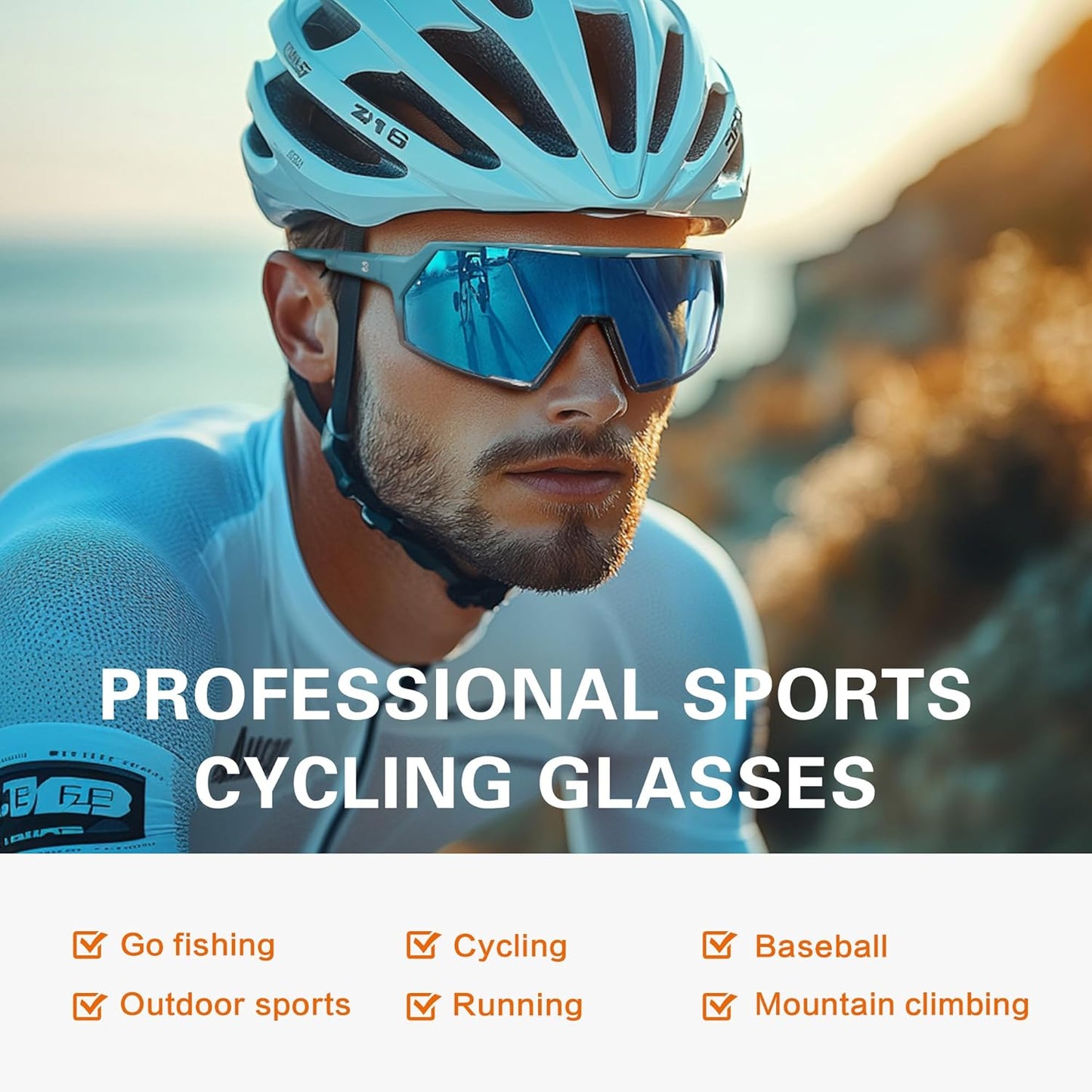 Suoso Cycling Sports Sunglasses - UV400 Protection for Men | Perfect for Biking, Running, and Baseball