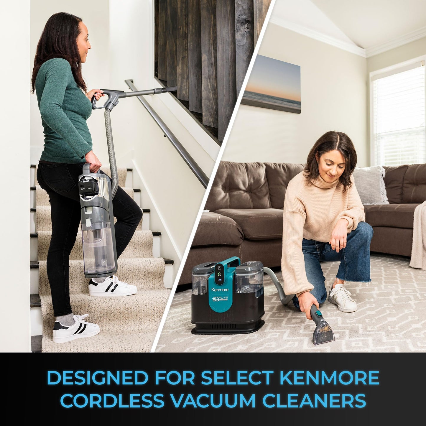 Kenmore KB5001 24V Lithium-Ion Battery Elite Litening Cordless Upright Vacuum (Models: CU7001, CU7005) or SpotLite Go Cordless Portable Carpet Spot Cleaner (Models: KW1090)