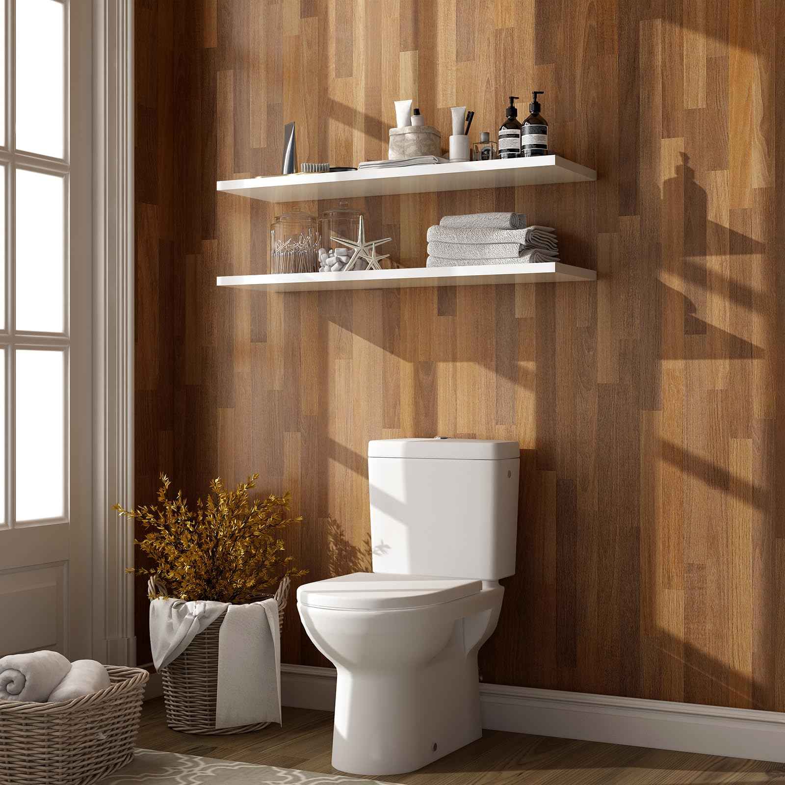 YENHOME 30"X393" Butcher Block Peel and Stick Countertops Wood Grain Contact Paper Peel and Stick for Furniture Countertops Cabinets Self Adhesive Wood Wallpaper for Dresser Kitchen Bedroom Wall