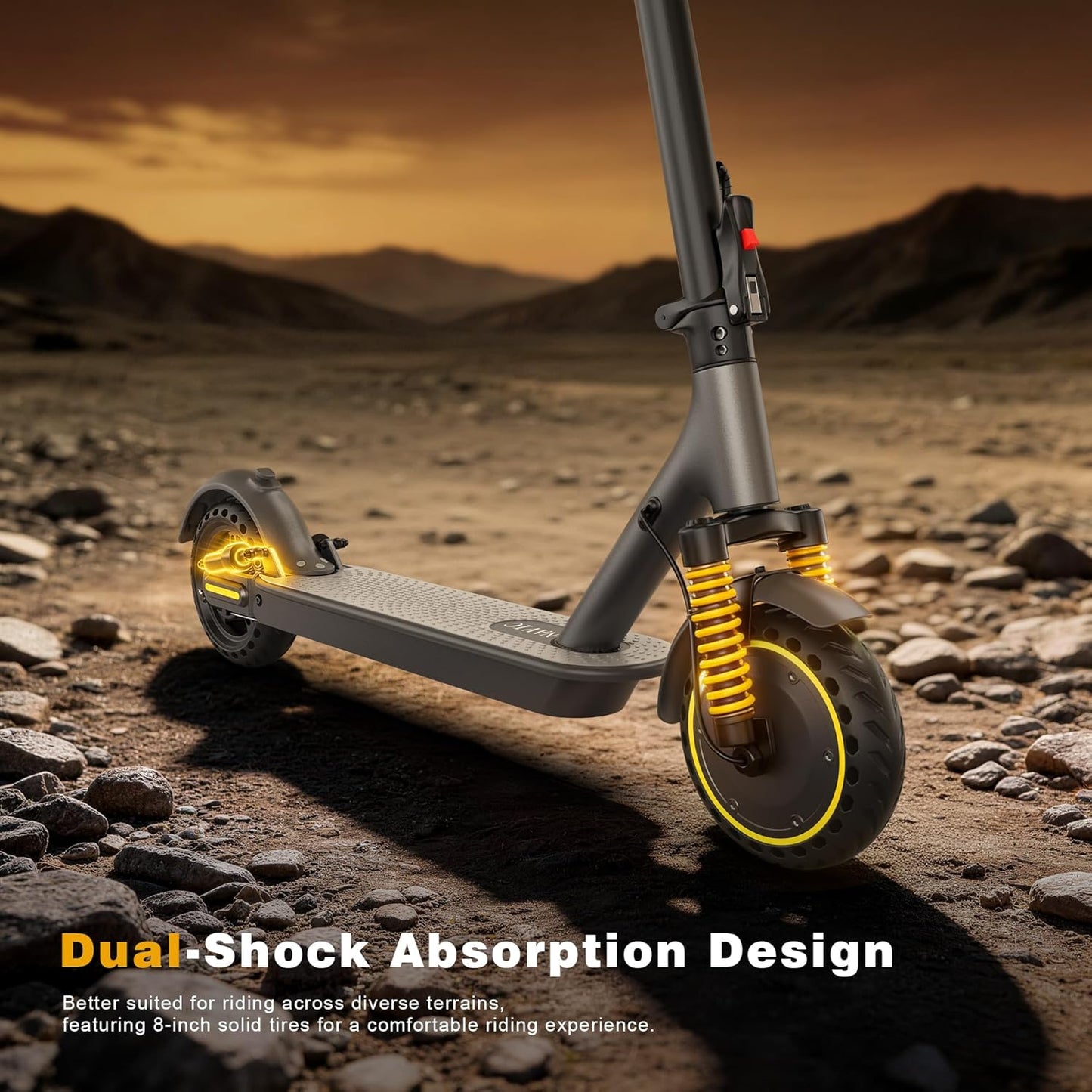 NAVIC Electric Scooter for Adults - Top Speed 22 MPH, 28-Mile Range, Dual Suspension, 10" Tires