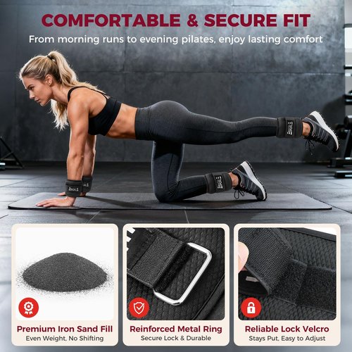 BAGAIL Weighted Vest 10 lb - Adjustable Black Design + Ankle & Wrist Weights 4 lb Set