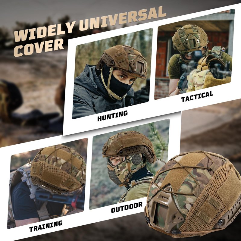 OneTigris Helmet Cover, Tactical Fast Cloth Cover for Fast PJ Helmet in Size M/L, Bump in Size XL or L/XL - Only Cloth