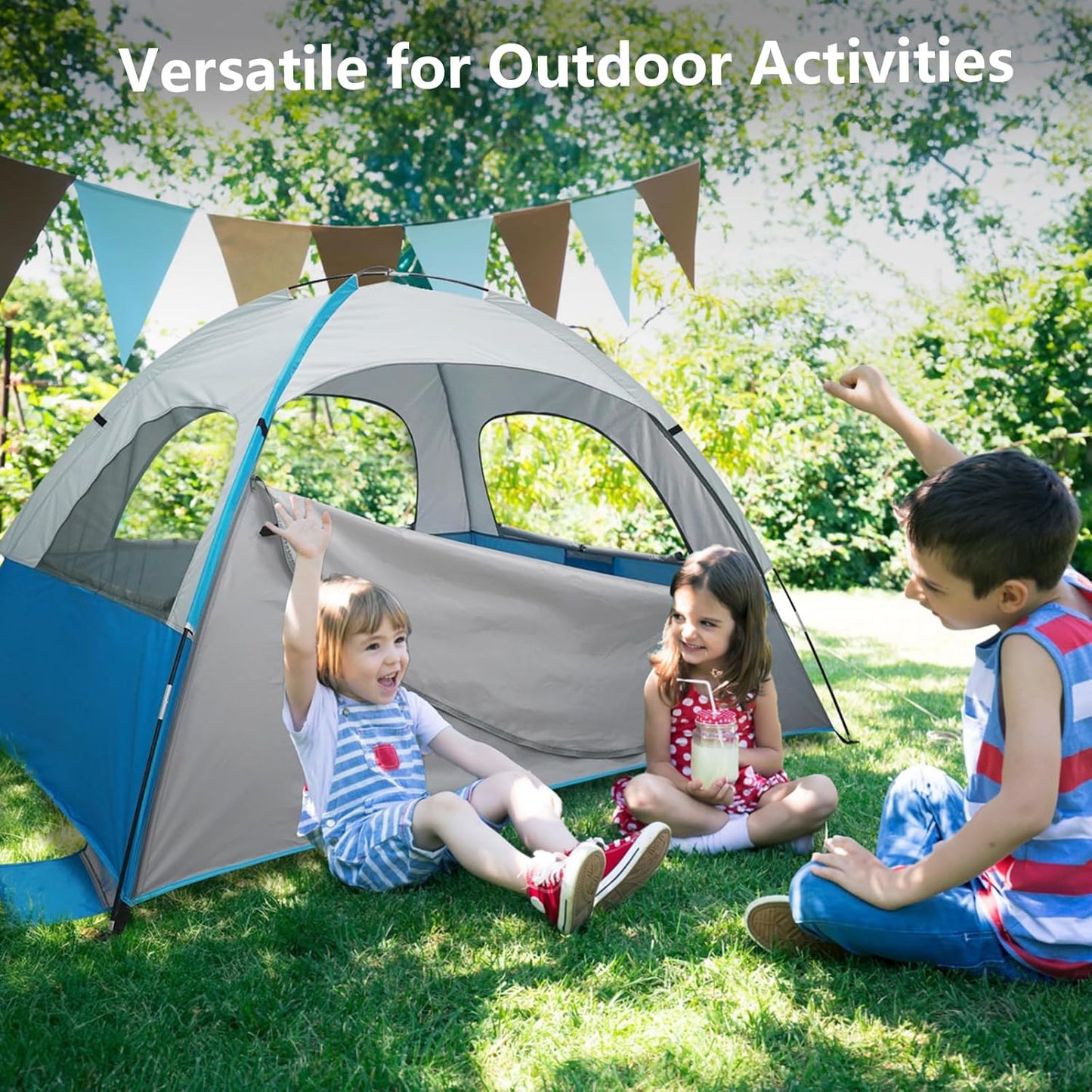 NXONE Beach Tent - UPF 50+ UV Protection, Lightweight & Portable Canopy for Family - Fits 3-6 People