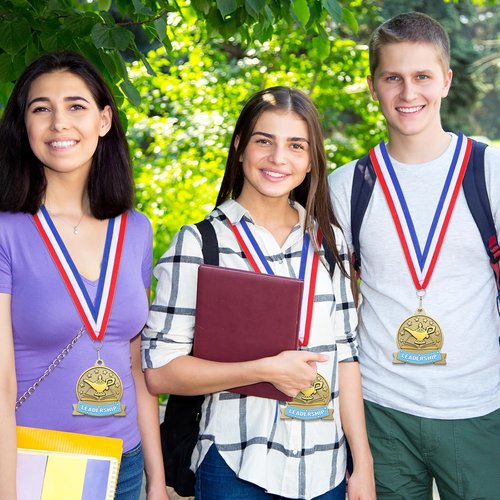 Academic Excellence Medals by [Brand Name] - 20 Pcs 2.4-Inch Gold Reading Medals with Neck Ribbons | Perfect Trophy Awards for Competitions