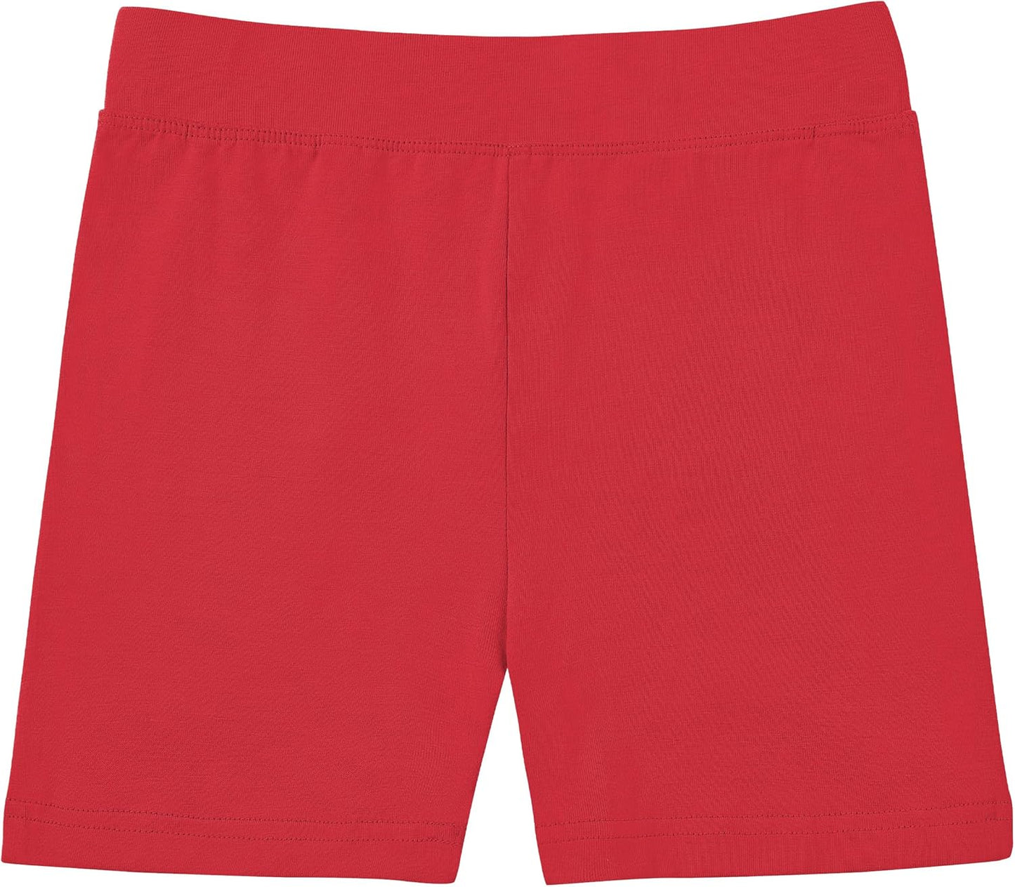 QBK Girls' Basic Solid Dance Shorts - Soft, Breathable Cotton for Ages 2T-13 Years