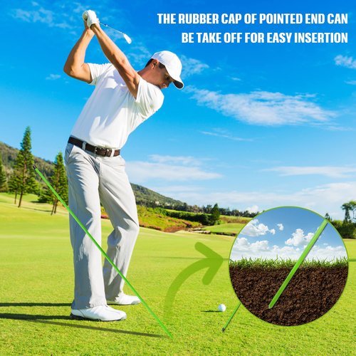 Asyxstar Golf Alignment Sticks - Upgraded 48" Training Aid 3 Pack for Aiming, Putting, Full Swing Trainer, Posture Corrector with Clear Tube Case - Gifts for Men Women Golfers