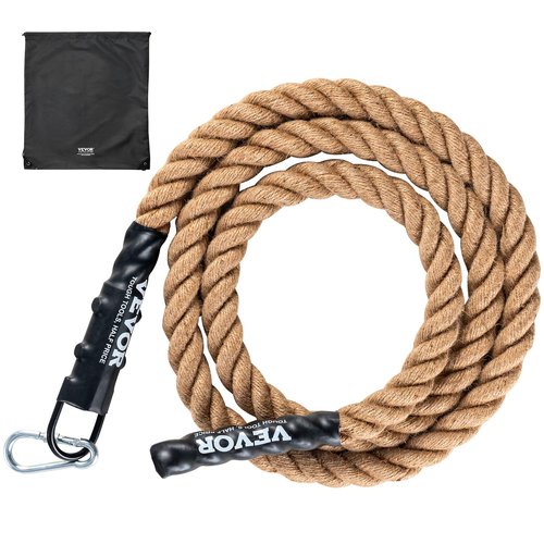 VEVOR Gym Climbing Rope, 1.5" Diameter 10 ft Length Gym Fitness Training Rope, Gym Exercise Workout Rope for Adults, Climbing Rope for Fitness and Strength Training, Climbing Exercise, Home Workout