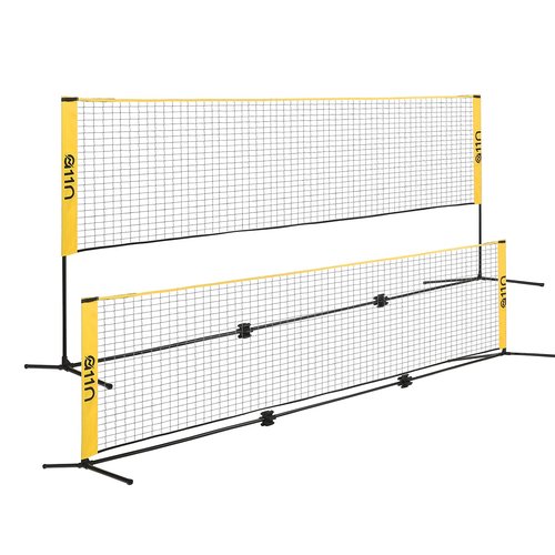 A11N SPORTS 14ft Badminton Pickleball Net - Height Adjustable for Junior Tennis, Soccer Tennis & Kids Volleyball - Portable for Indoor & Outdoor Play