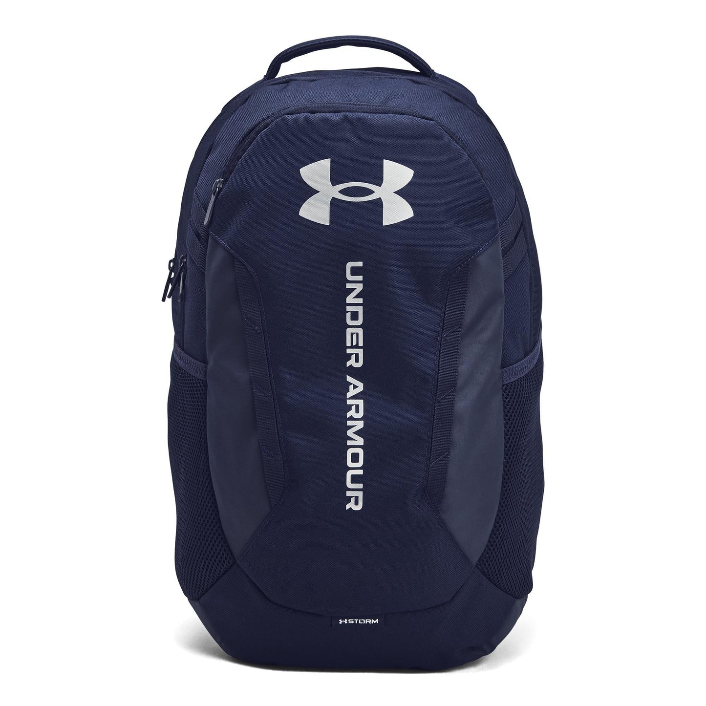 Under Armour Unisex-Adult Hustle 6.0 Backpack, (411) Midnight Navy/Midnight Navy/Metallic Silver, One Size Fits Most