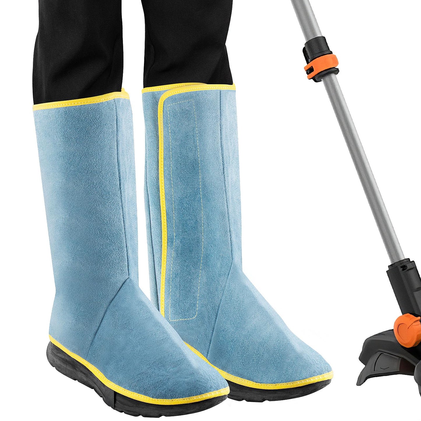 SARDVISA Leg Chaps with Shoes Cover, Weed Eater Shin Gaiters for Garden Weeding, Universal Mowing Protective Accessories Fits Men & Women for Lawn Care, Weeding & Trimming