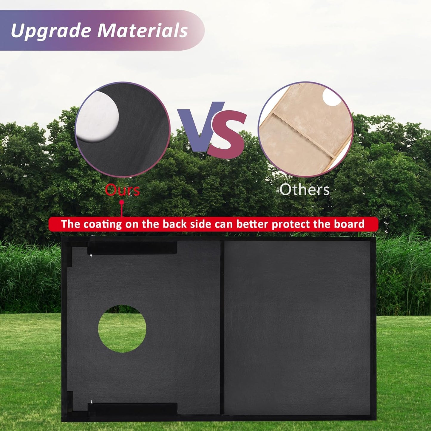Skiennix Cornhole Set - Regulation Size Boards with 8 Bean Bags & Carrying Case | Outdoor Game for Adults