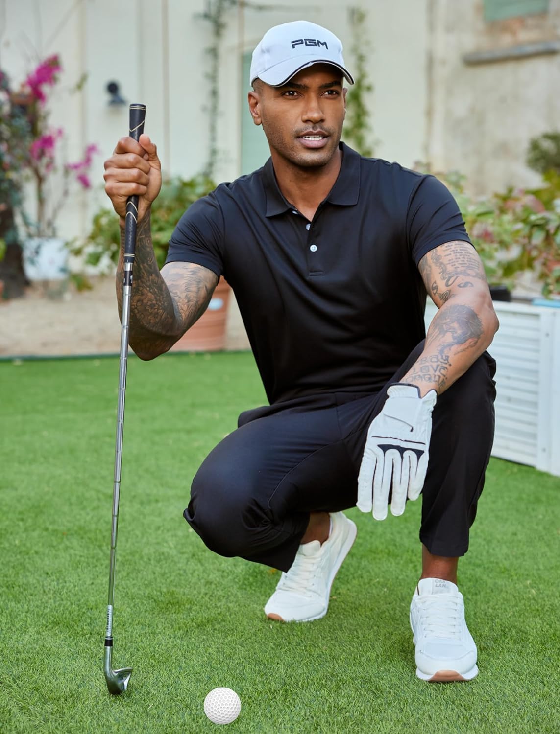 PINSPARK Golf Polo Shirt - Quick Dry Short Sleeve Collared Design for Slim Fit Summer Style