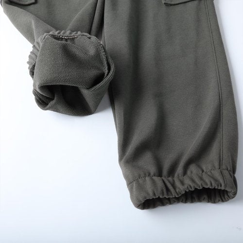 HILEELANG Little Boys Cargo Sweatpants 3 Pack - Kids Cotton Blend Joggers Black Grey Blue with Pockets Elastic Waistband, Pull-On Athletic Pants for School Sports 6Y