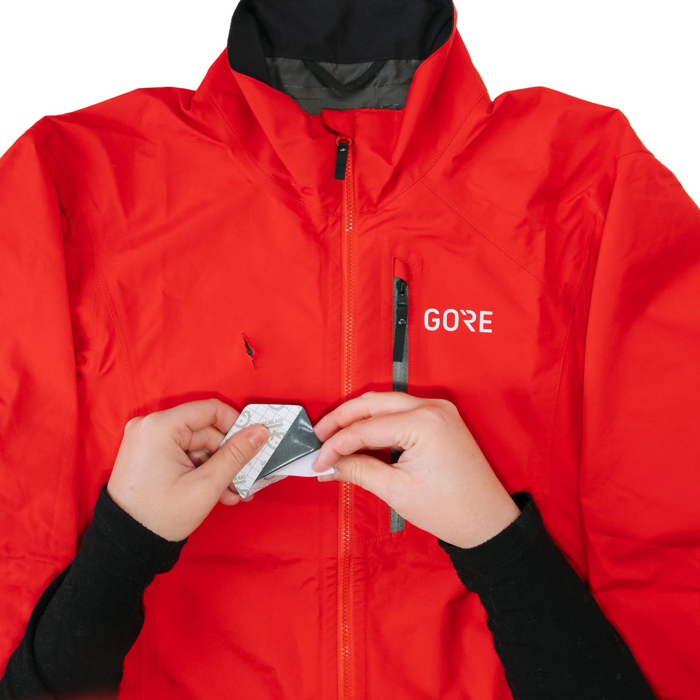 GEAR AID Tenacious Tape Gore-TEX Fabric Patches for Jacket Repair, Black, Round and Rectangle