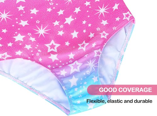 Domusgo Gymnastics Leotards - Sparkly One-Piece Tumbling Outfit for Girls | Comfortable Fit