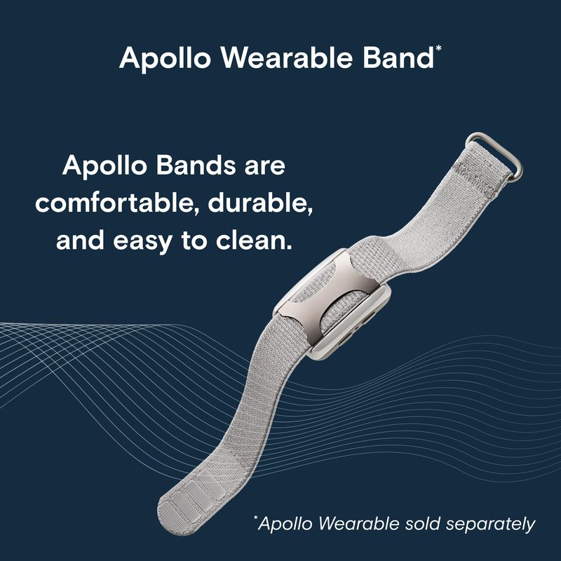 Apollo Neuro Sleep Band | Enhance Sleep With Adjustable Ankle Strap for Apollo Wearable Devices (Black)