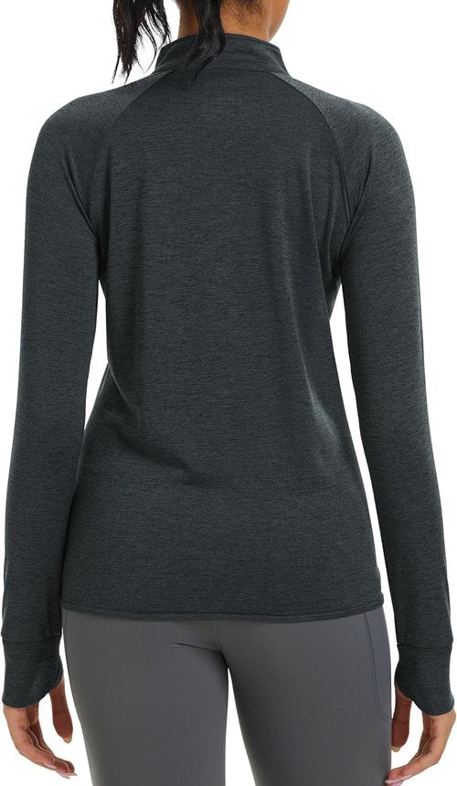 MAGCOMSEN Women's Athletic Jacket - Lightweight UPF 50+ Full Zip Workout Shirt for Hiking & Running