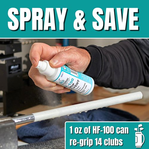 Brampton Basic Golf Grip Kit for Golf Club Regripping - 15 Premium 2"x10" Golf Grip Tape Strips, & 4 oz HF-100 Non-Toxic, Non-Flammable, Odorless Golf Club Grip Solvent