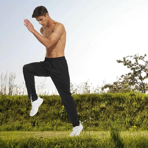 HODOSPORTS Extra Tall Men's Sweatpants - Zipper Pocket Joggers for Workouts | Available in 32"-40" Inseam