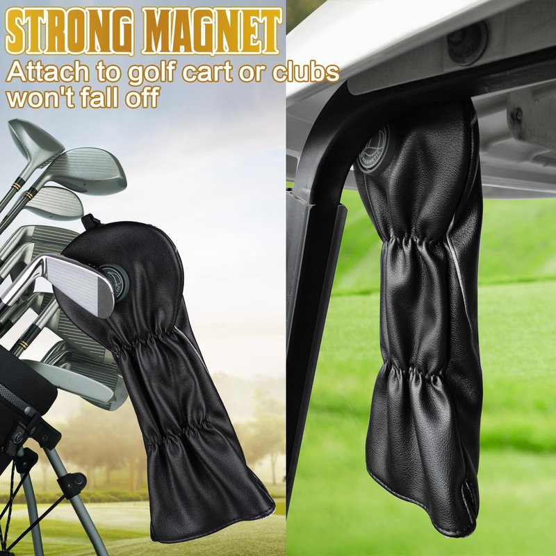 The Golf Father Golf Club Covers, Driver Fairway Hybrid Headcover, Funny Putter Cover Magnetic, Black & White Color Iron Covers,Golf Gifts for Men (Driver Headcover)