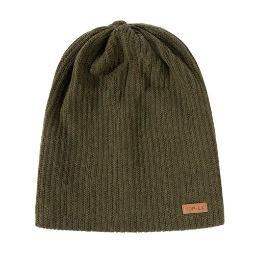 Oversize L/XL/XXL Merino Wool Satin Lined Slouchy Beanie Big Large Head Knit Hat (US, Alpha, X-Large, XX-Large, OliveDrab(Satin))