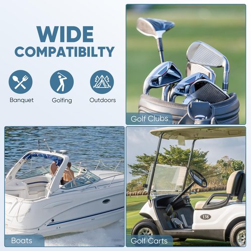 Aliennana Magnetic Golf Holder Clip for Golf Cart Aluminum Alloy Stand Clip - Universal Golf Cart Hold 30-60 Rings Magnetic Clip Golf Gifts for Golfers Golf Accessories