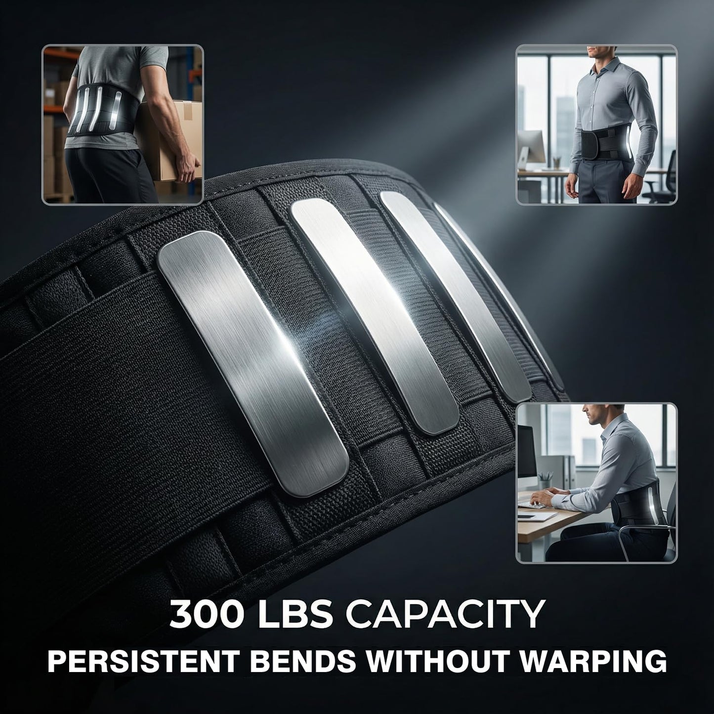 XOBTURP Back Brace for Lower Back Pain & Sciatica Relief - Heavy Duty Lumbar Support Belt with 5 Reinforced Stays for Herniated Disc, Arthritis, Work & Lifting - Men & Women (39-44.9” Large)