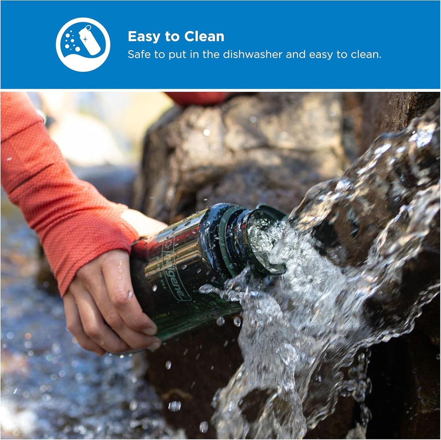 Nalgene 32 oz Wide Mouth Water Bottle - BPA-Free, Durable & Leak-Proof for Hiking, Gym & Travel
