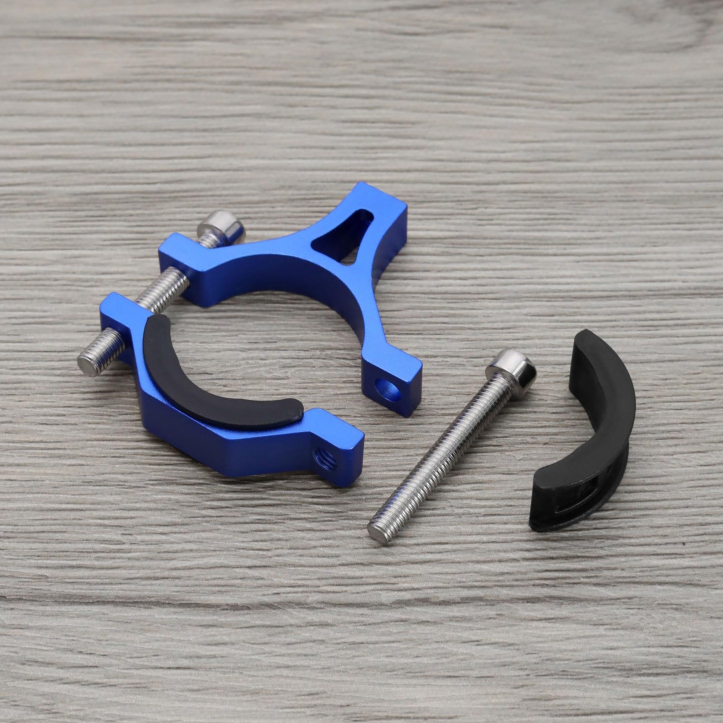 Create idea Aluminum Alloy Double Hook Holder Claw Hook Storage Bag Hook for 18mm-35mm Handlebar Diameter Blue