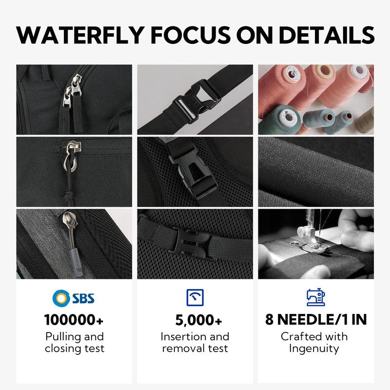WATERFLY Crossbody Belt Fanny Pack: Sports Walking Waist Bag Runner Belt Bum Bag Hip Fannie Pack Phanny Fannypack Woman Man for Hiking Jogging Running