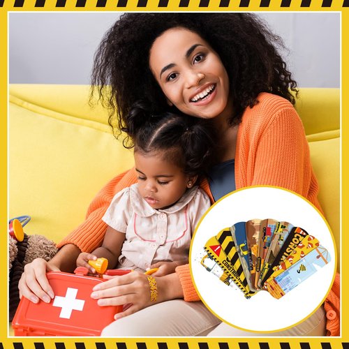 Panelee 120 Pcs Kids Dog Farm Animal Adhesive Bandages Monster Construction Trucks 20 Styles Puppy Cute Waterproof Breathable Bandages for Kids Girl Boy Children Toddler (Construction Trucks)