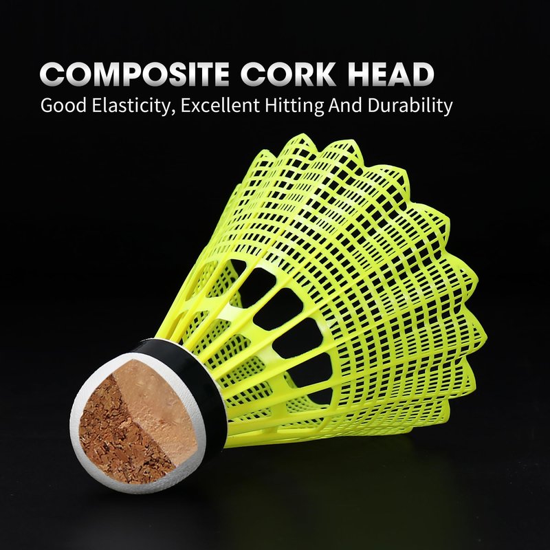 kunli Badminton Birdies 12 PCS, Nylon Badminton Shuttlecocks with Stability Durability for Baseball Batting Practice Training, Medium Or High Speed Birdie Balls (Fast (Suitable for ＜13℃))
