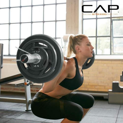 CAP Barbell Olympic Cast Iron Weight Plate Set - 75-285 lbs | Multiple Sizes Available