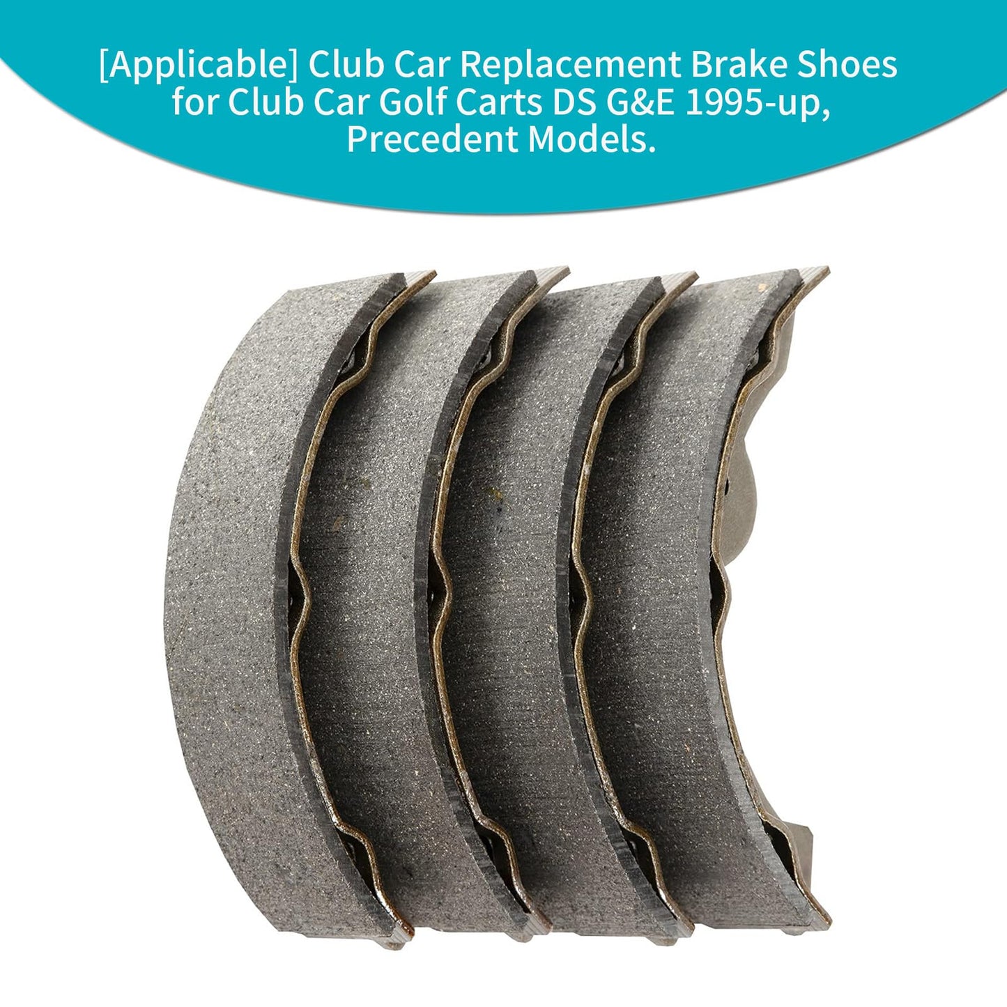 DoonMi Golf Cart Replacement Brake Shoes Set for ClubCar Black OEM#1018232-01……
