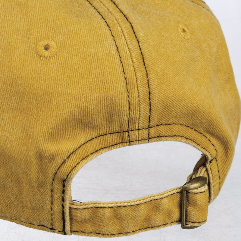 Primitives by Kathy Standard Baseball, Beer Me, Stonewshed Yellow, One Size, Adjustable Metal Buckle