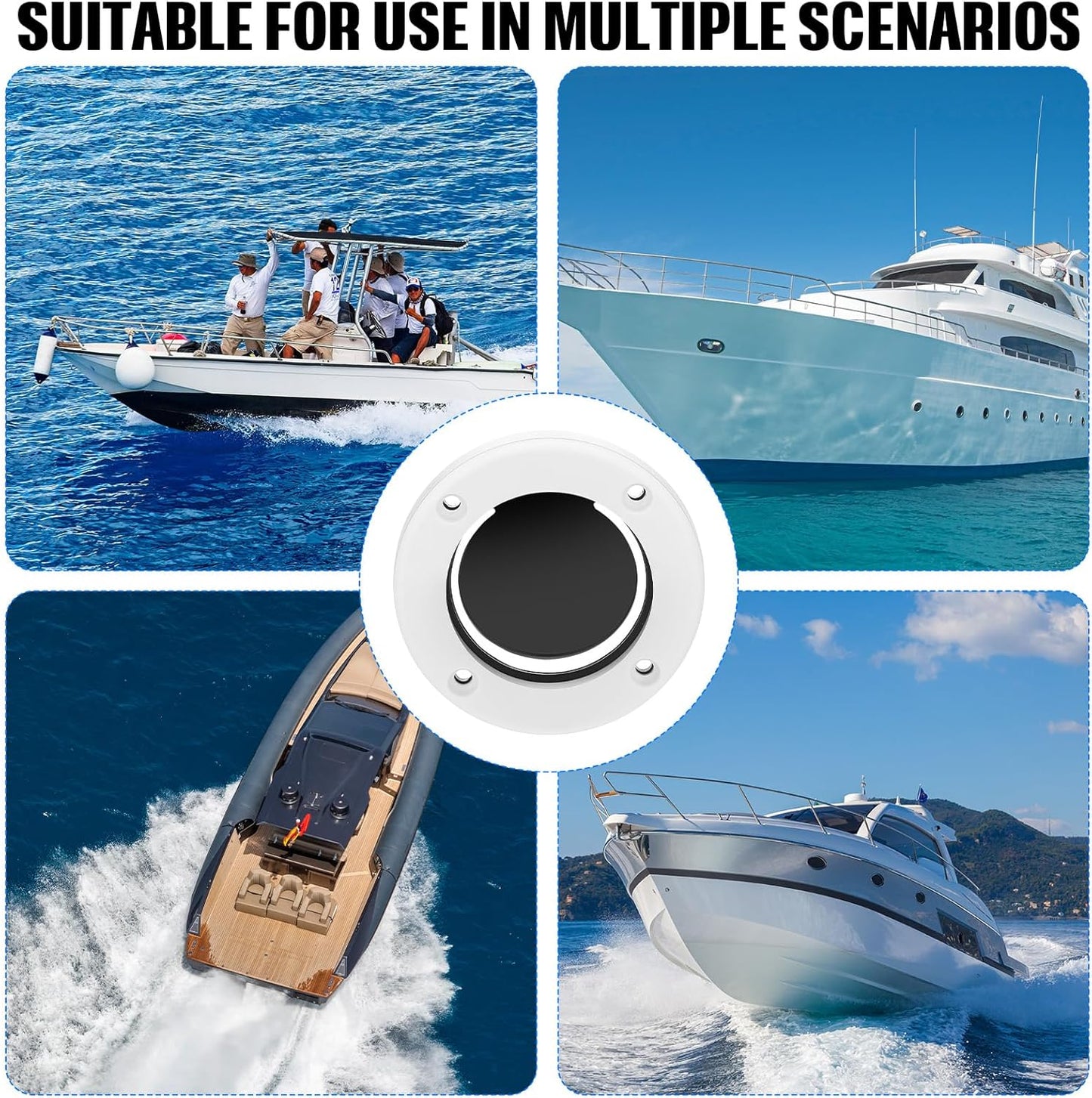 Threlaco Boat Scuppers - Self-Bailing Cockpit Mounted Scupper Valve | Includes 2-7/8 Inch Valve for Hull Repair