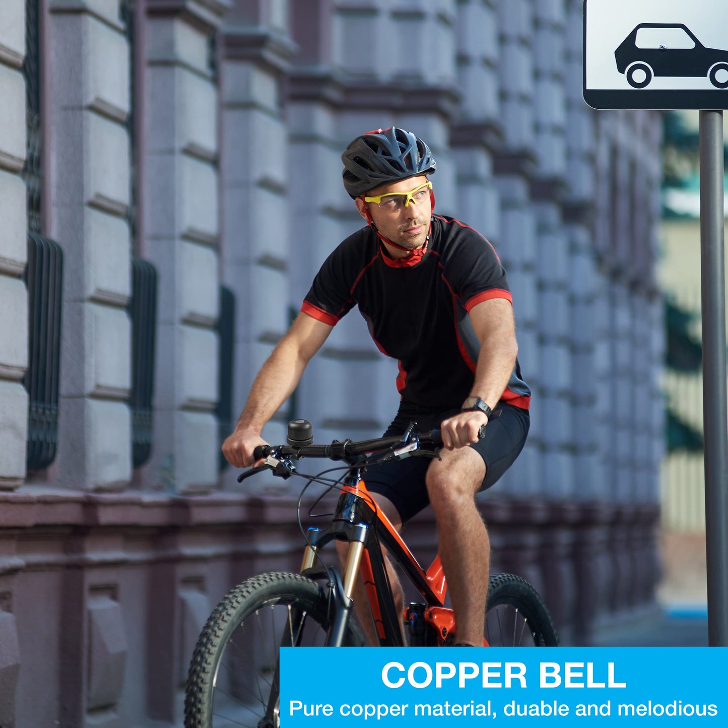 Hidden Design AirTag Bike Bell with Loud Sound and Water-Resistant Holder - Premium Quality, Lightweight, and Easy to Install - Enhance Safety and Track Your Bike with Ease!