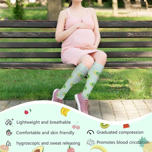 Fenglaoda Compression Socks - Support Circulation for Men & Women | 6 Pairs for Nurses & Travel