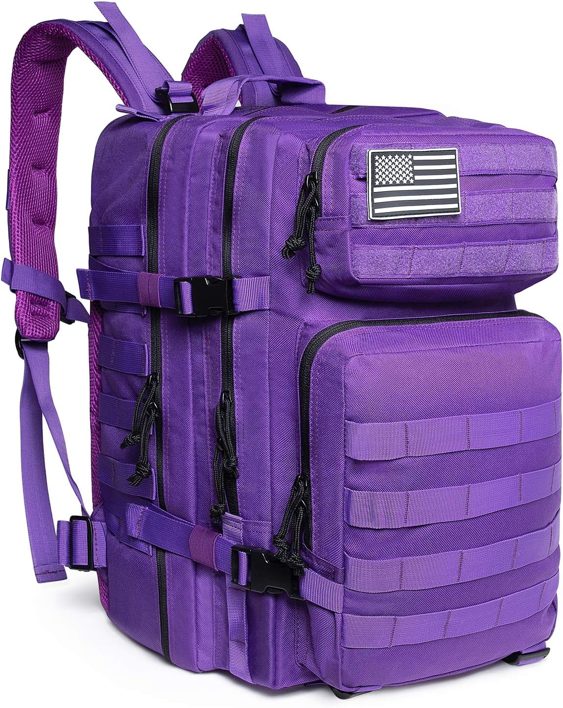 QT&QY Military Tactical Backpack - 45L Molle Army Assault Pack for Hiking & Trekking | Durable Rucksack