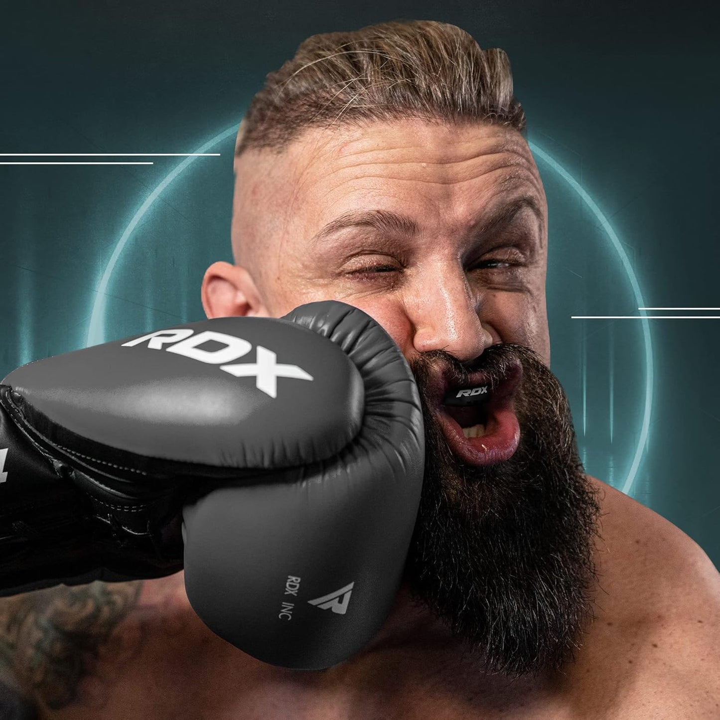 RDX Mouth Guard - Adult Gum Shield for Boxing, MMA, Kickboxing & More | Includes Storage Case, Fits Ages 12+