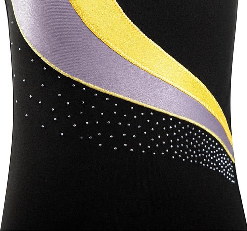 HOZIY Leotards for Girls | Sparkly Biketard with Snowflake Ribbon in Blue, Purple & Hot Pink