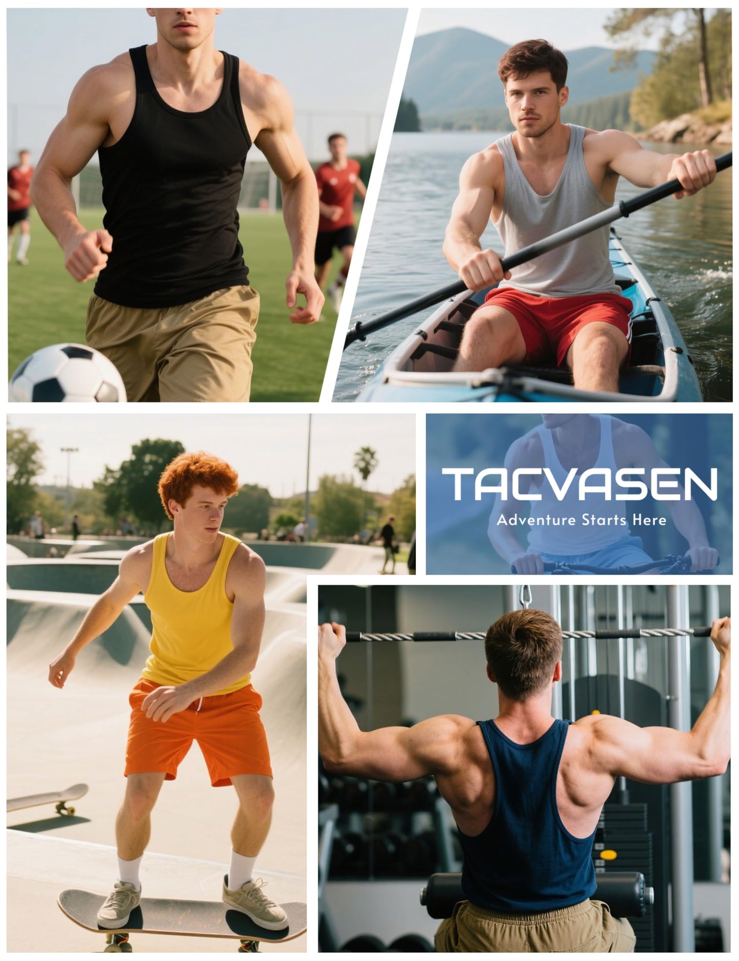 TACVASEN Mens Workout Dry Fit Tank Tops Y Back SPF Sleeveless Shirt Moisture Wicking Gym Muscle Tank Top Running Summer Beach Athletic Black M