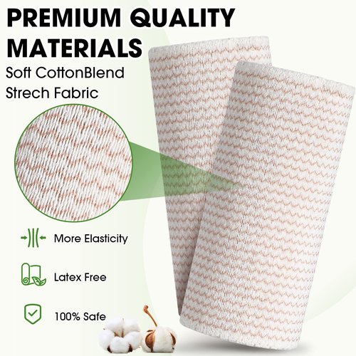 30 Pcs Elastic Bandage Wrap Compression Bandage Wrap with Self Closure on Both Ends Washable Reusable Athletic Stretchable Wraps for Sports Legs Knees Ankles Wrists Injuries(4 Inch, 6 Inch in Width)