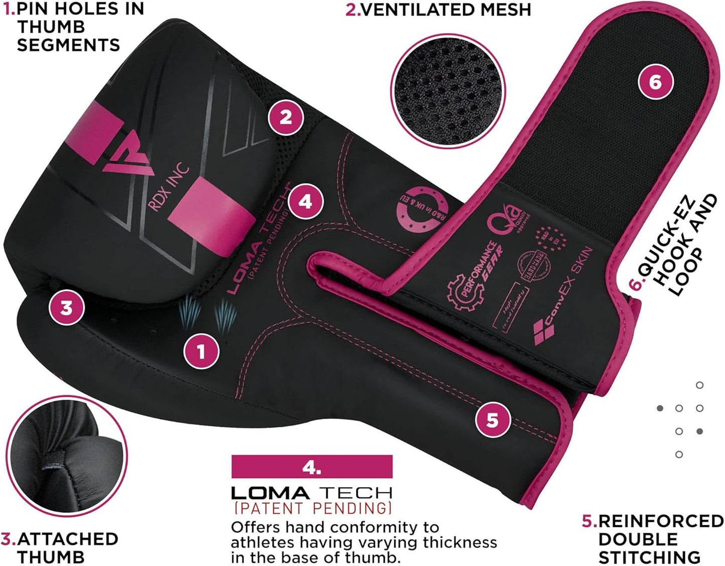 RDX Boxing Gloves - Pro Training Sparring Gear | Maya Hide Leather, Ventilated Palm, 8-18 Oz Options