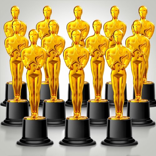 Hollywood Mini Plastic Trophy Award - Perfect for Parties, Contests & Employee Appreciation | Small Size
