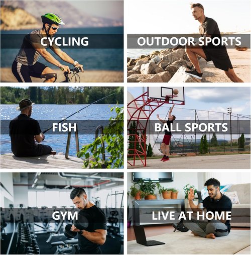 HovSiyla Athletic Workout Shirts for Men - Quick Dry Short Sleeve Performance Tee | 1/5 Pack