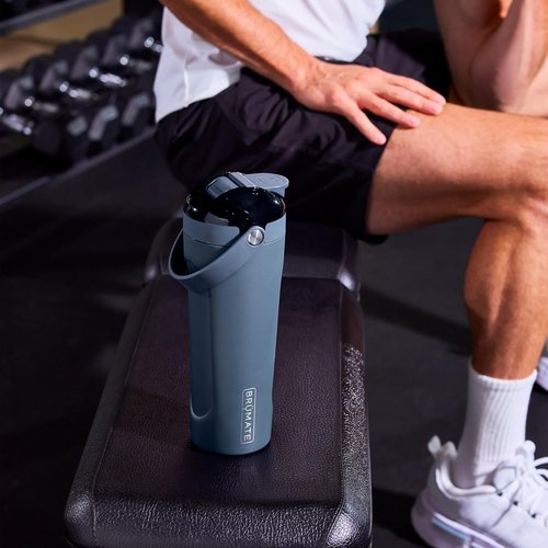BrüMate MultiShaker Blender Shaker Bottle - 100% Leakproof Insulated Stainless Steel | 25oz (OD Green)